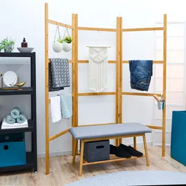 Dune Design DuneDesign Bambus - 180x180 Kleiderleiter Wandleiter Regal Wäscheständer