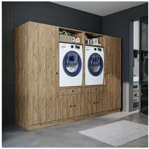 roomart Waschmaschinenumbauschrank 254 x 184 x 67 cm Beige