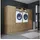 roomart Waschmaschinenumbauschrank 254 x 184 x 67 cm Beige