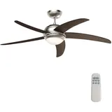 Wiltec Deckenventilator 136 cm Schwarz