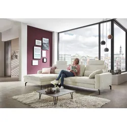 Ecksofa DIE PLANBAR "MP-IN20110 L-Form mit Kaltschaum-Polsterung", beige (natur), B:302cm H:87cm T:178cm, 100% Polyester, Sofas, optional mit Funktionen erhältlich