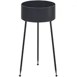 Beliani Pflanzenständer 29 x 26 x 50 cm Schwarz