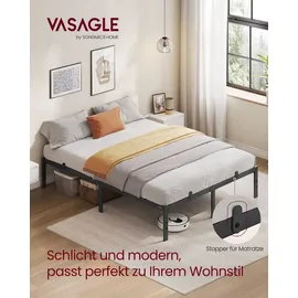 VASAGLE Bettgestell 140 x 200 cm Schwarz