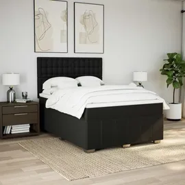vidaXL Boxspringbett 140 x 200 cm Schwarz