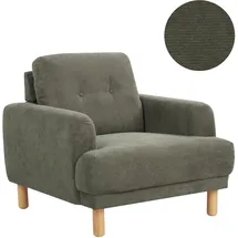 Beliani Sessel TUVE Cord 72 x 71 x 70 cm Dunkelgrün