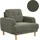 Beliani Sessel TUVE Cord 72 x 71 x 70 cm Dunkelgrün