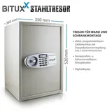 BITUXX Safe Tresor Wandtresor Aktentresor Geldschrank lichtgrau