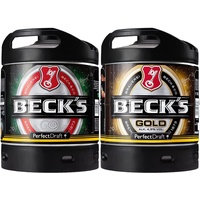 Beck's Pils Bier Perfect Draft (1 x 6l) MEHRWEG Fassbier & Gold Helles Lager Bier Perfect Draft (1 x 6l) MEHRWEG Fassbier