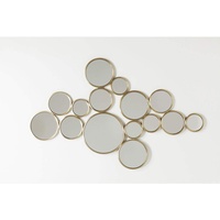 XXXLutz Spiegel Messing, Metall, Glas, 138x93x2 cm,
