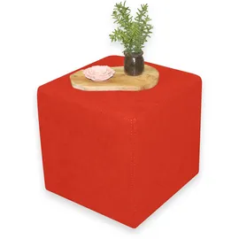 Betten-ABC Kubi – Sitzwürfel mit Polsterstoff und Füßen, in fünf Farben