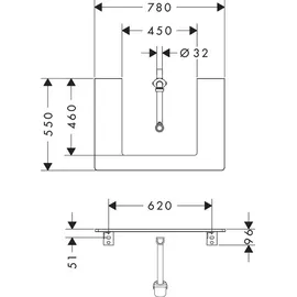 Hansgrohe Xelu Q Konsole 54094910,