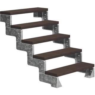 DOLLE Außentreppe Gardentop 5 Stufen ohne Geländer, Breite 100 cm, Trimax, braun