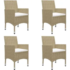 vidaXL Polyrattan Garten-Essgruppe 5-tlg. beige 3067763