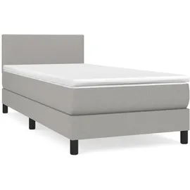 vidaXL Boxspringbett 90 x 200 cm Hellgrau