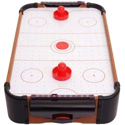 Mendler Mini Air Hockey HWC-J10, Tischspiel Lufthockey inklusive Zubehör, Holz 56x30x10cm