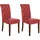 CLP Esszimmerstuhl Lisburn Samt rot 2er Set