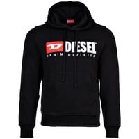 Diesel Herren Kapuzenpullover - S-GINN HOOD-DIV, Hoodie, Logo Print Schwarz