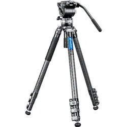 Leofoto Carbon-Dreibeinstativ LVM-324C Manba mit Nivelliereinrichtung + Videoneiger BV-15
