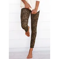 Buffalo Leggings Damen camelfarben-schwarz-leo Gr.32/34