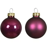 Kaemingk Weihnachtskugeln Glas 4cm 18 Stück - glänzend Christbaumkugeln Weihnachtsbaumkugeln Klein Christbaumschmuck Weihnachtsbaumschmuck Beere