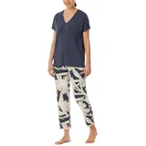 SCHIESSER Damen Schlafanzug 7/8 Hose Kurzarm-Selected Premium Pyjamaset, Graphit_182540, 38
