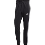 adidas Essentials French Terry Tapered Cuff 3-Streifen Hose black/white Gr. M