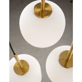 Nova Luce Lato 3-flg. rund Gold/Weiß