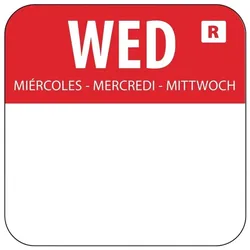 Vogue Farbcode Sticker Mittwoch rot