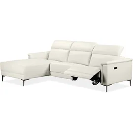OTTO home Ecksofa OTTO HOME "LUND, Naturleder, L-Form, 261cm, man./elektr. Relaxfunktion (USB-A)", beige (creme), B:261cm H:97cm T:179cm, Echtleder 100% Echtleder;Kunstleder 100% Polyurethan, Sofas, Ecksofa, und Kopfteilverstellung