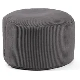 mokebo Pouf Anthrazit, Textil, 60x40x60 cm Oeko-Tex®, Wohnzimmer, Hocker, Poufs