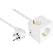 Kabelmeister USB-Steckdose 5 m Weiß 3 St.