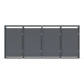 plats® Mülltonnenbox 265 x 80 x 116 cm grau
