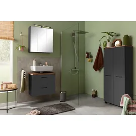 WELLTIME Waschbeckenunterschrank Trento 60 x 54 cm Grau Matt