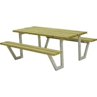 PLUS Picknicktisch Wega Stahl-Holz 177 x 161 x 73 cm natur