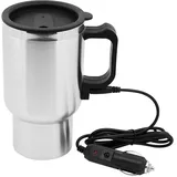 Rppiup Wasserkocher Auto 12V, 450ml Heizbecher Auto, Edelstahl Auto Camping Reise Wasserkocher mit Zigarettenanzünder, Tragbarer Elektrischer Auto Reisewasserkocher für Camping, Autos Reisen, Freien