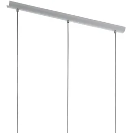 EGLO Pendelleuchte Textil Wohnzimmer Hängelampe Esszimmer Hängeleuchte 3-flammig, Schirme in Käfig Design, 3x E27, Lxh 74x110