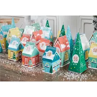 Adventskalender zum Befüllen, personalisierbar, das Weihnachtsdorf,Advent Calendar for Filling