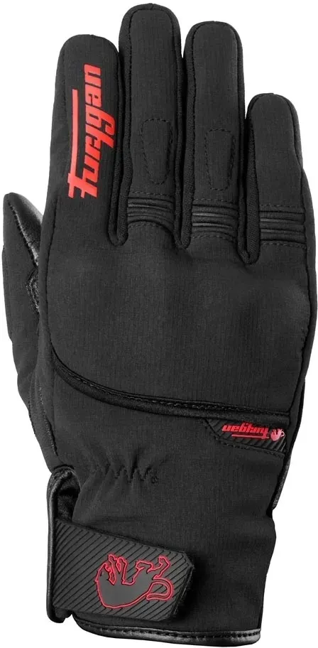 Furygan Jet All Season D3O Evo Motorfiets handschoenen, zwart-rood, L Voorman