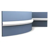 Orac DECOR PX103F AXXENT Flexible Wandleiste Zierleiste Friesleiste Weiß 2 m 200 cm x 2,5 cm x 1,2 cm Weiß