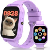 Smartwatch Kinder, Fitness Uhr kinder mit Schrittzähler, 1,83"HD-Touchscreen Fitness Tracker mit Schlafmonitor, Wecker, 18 Puzzlespiele, ohne App,... - Lila