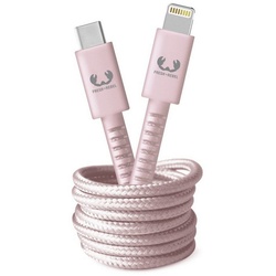 Fresh ́n Rebel USB-C – Lightning-Kabel „Fabriq“, 2m Smartphone-Kabel, Lightning, USB Typ C, (200 cm) rosa