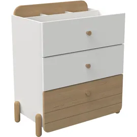 Demeyere Schubkasten DEMEYERE GROUP "Edaj", weiß (eiche, weiß), B:72,8cm H:81,6cm T:40,9cm, Spanplatte, Schubladen, Schubkasten, Kommode 3 Schubladen Eiche/Weiss