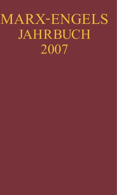 Marx-Engels-Jahrbuch / Marx-Engels-Jahrbuch 2007  Gebunden