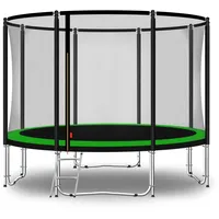 Baunsal® Trampolin Outdoor Ø 305 cm (FGOS) hellgrün-schwarz als Komplettset Gartenspielzeug Kindertrampolin Gartentrampolin rund Garten Spielzeug für Kinder