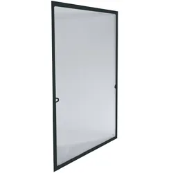 Grafner® Insektenschutz Fliegengitter 130x150 cm Fenstergitter anthrazit IS11077