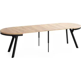 WFL GROUP Runder Esstisch 100 x 77 x 100 cm braun