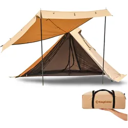 KINGCAMP Tipi Torino 2 Personen Trekking Tepee Haus Zelt Tippi Camping Baumwolle