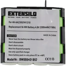 EXTENSILO Akku Ersatz für Compex 941210, 941213, 4H-AA1500, 4H-AA2000 für Medizintechnik (2300mAh, 4,8V, NiMH)