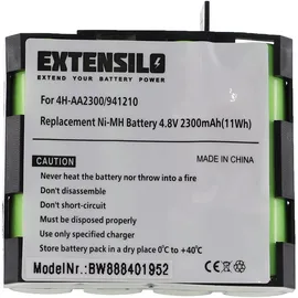 EXTENSILO Akku Ersatz für Compex 941210, 941213, 4H-AA1500, 4H-AA2000 für Medizintechnik (2300mAh, 4,8V, NiMH)