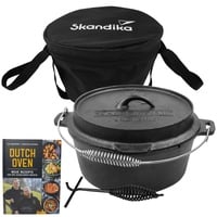 Skandika Dutch Oven Flame Master 13,8 L | Gusseisen Topf | Grillen, Camping, Zelten EINHEITSGRÖSSE